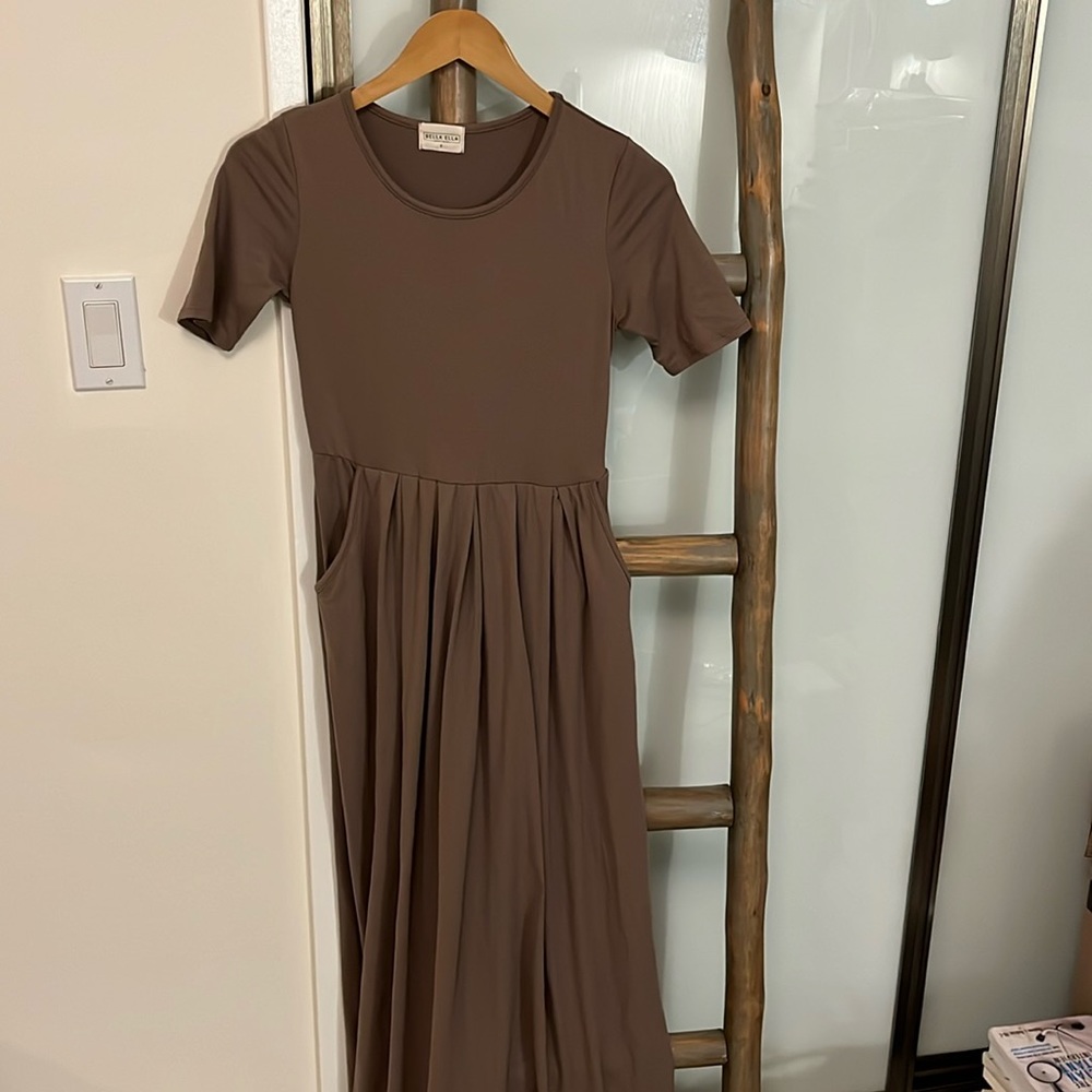Soft Brown Maxi Dress